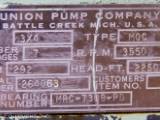 Used Union 3x4 MOC Horizontal Multi-Stage Centrifugal Pump Complete Pump