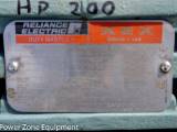 Unused Surplus 200 HP Horizontal Electric Motor (Reliance)