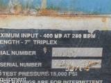 Used National JWS-400 Triplex Pump